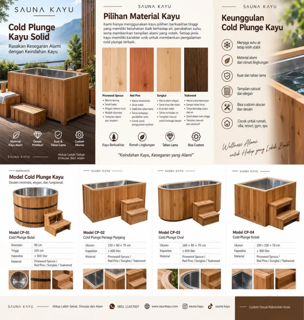 Mengapa Memilih Ice Bath Premium Buatan Sauna Kayu Indonesia